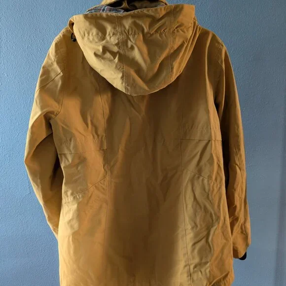 Women's Yellow Pendleton Rain Jacket with Plaid Lining - Large - Picture 2 of 6